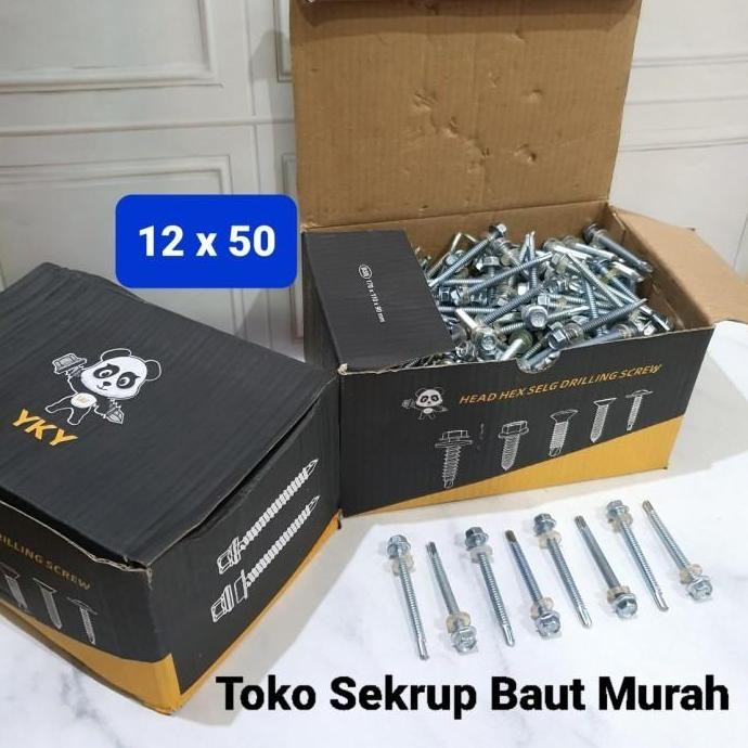 TERBARU - Baut Drilling 12x50 / Baut Roofing Screw 12x50 / Driling Sds/ Sekrup Drilling 12 x 50