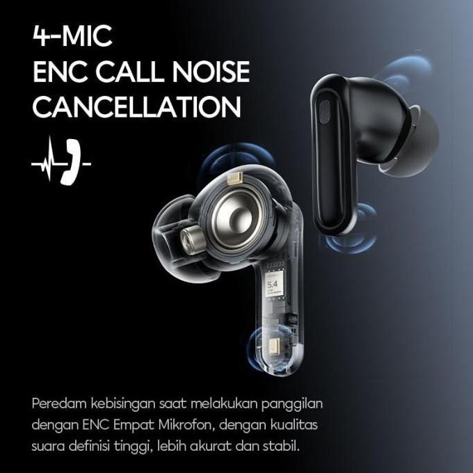 Vivan Tws 4 Mic Enc Telpon Jernih Extra Bass Dual Eq Gaming Mode Bt 5.4 Low Latency  Inifinity Gt6 N