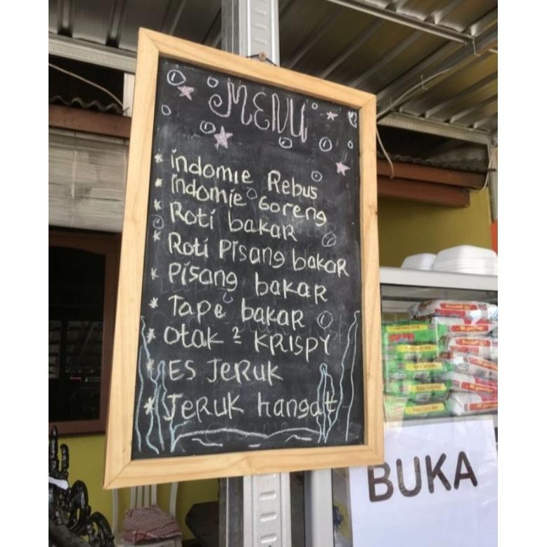 

READY PAPAN TULIS KAPUR 60X80 PAPAN TULIS HITAM CHALKBOARD BUKAN WHITEBOARD PAPAN TULIS MENU