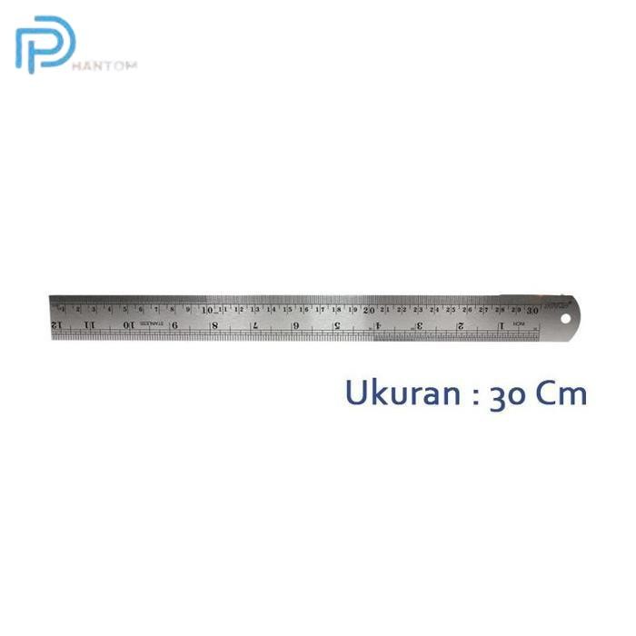 

BARU PENGGARIS PANJANG BESI JOYKO STAINLESS STEEL RULER 30CM KOKOH MURAH