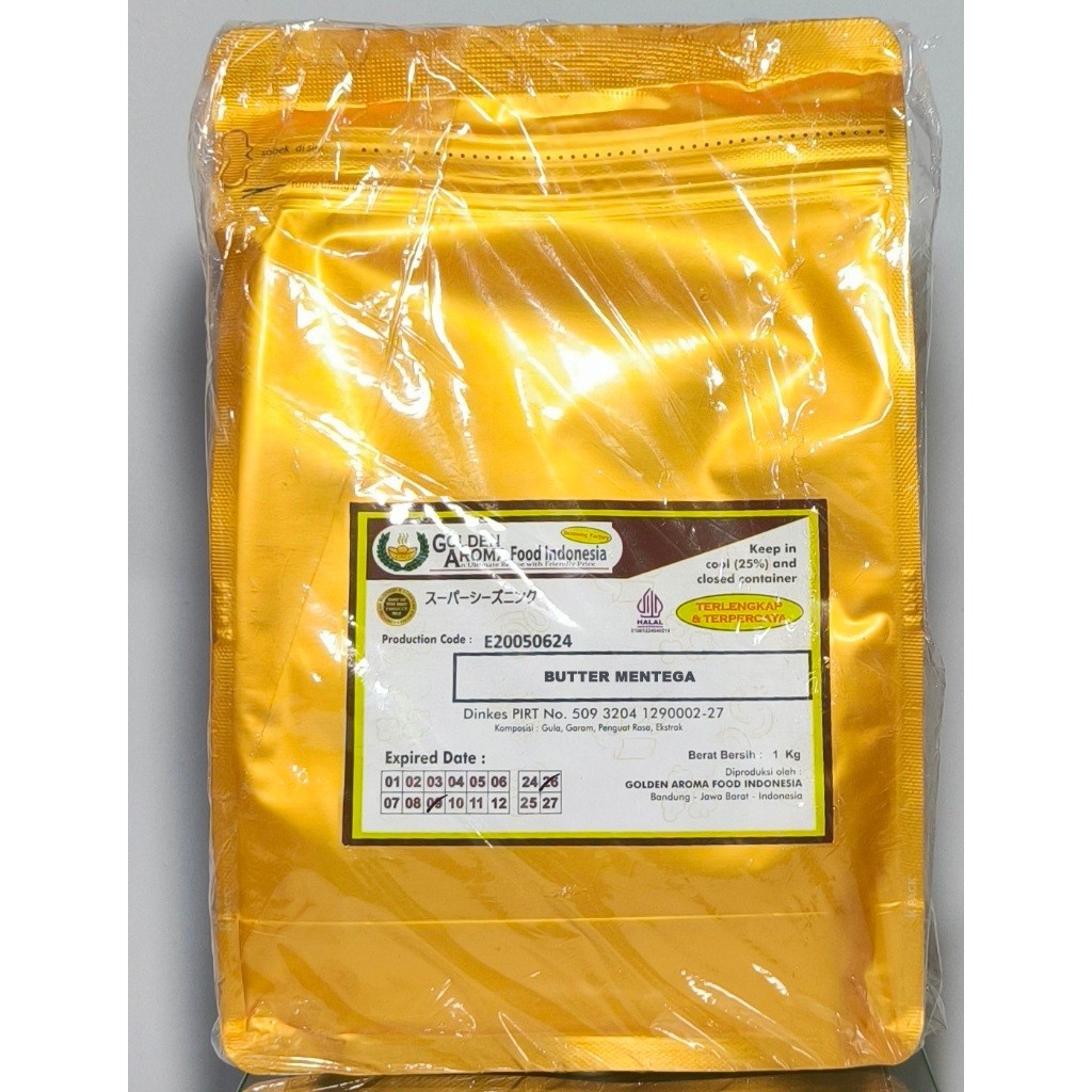 

Bumbu Tabur 1 Kg Rasa Butter Mentega - Cocok Untuk Aneka Snack, Ayam Shihlin, Penambah Rasa Aneka Makanan Dll, Enak Dan Halal. Kemasan Alumunium Zip Lock.