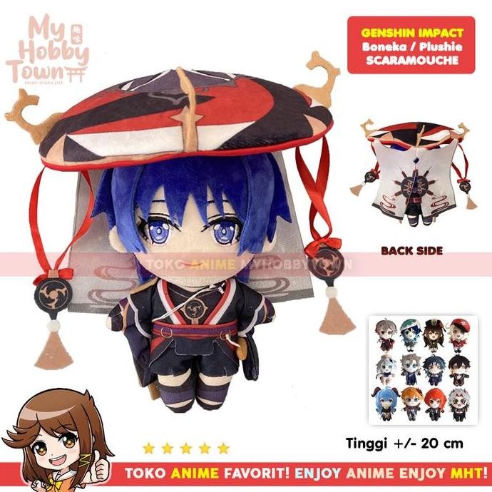Boneka Anime Game Genshin Impact Karakter Scaramouche Inazuma Plushie Doll
