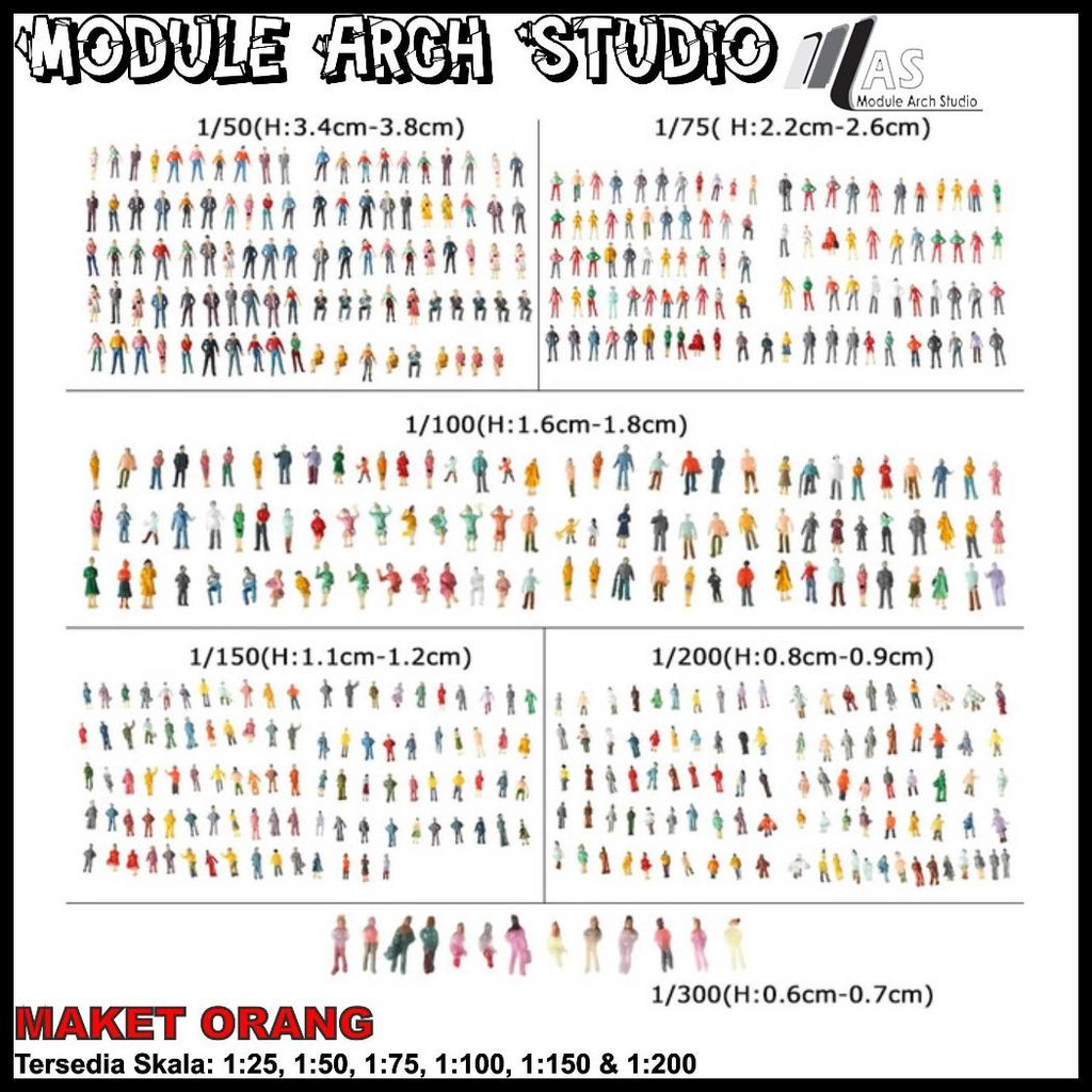 MINIATUR ORANG WARNA / FIGURE ORANG / MAKET ORANG