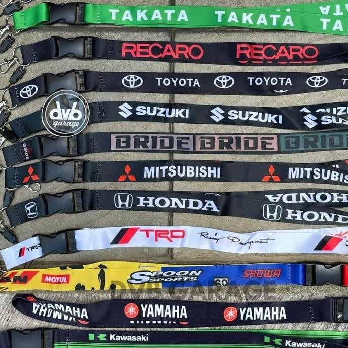 

LANYARD OTOMOTIF JDM RACING PREMIUM - GANTUNGAN TALI ID CARD VARIASI
