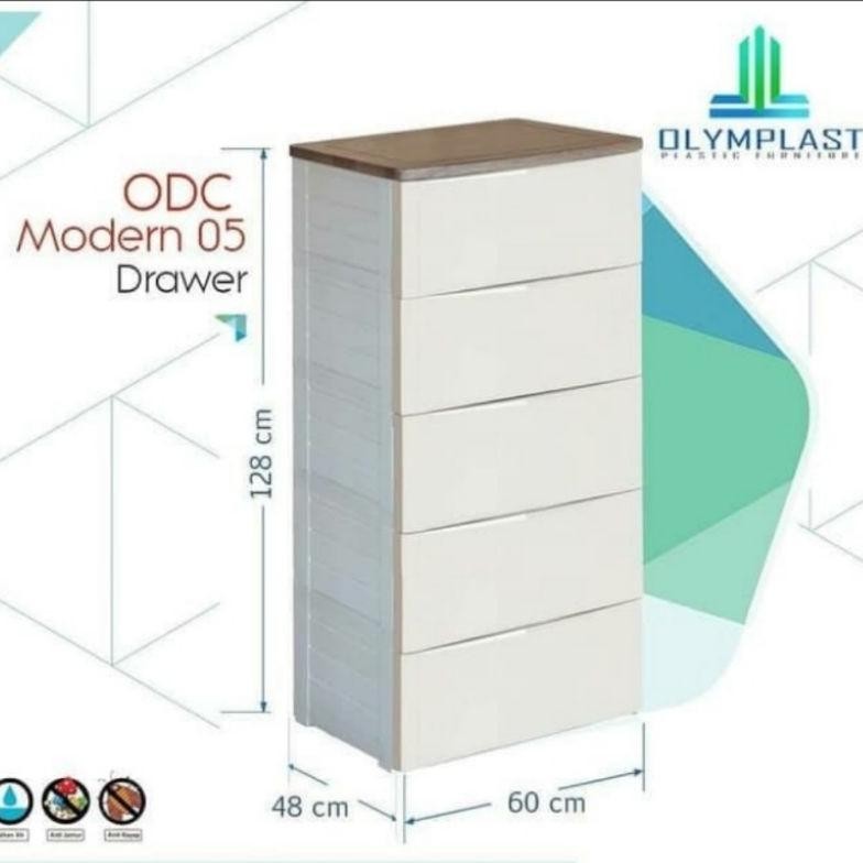 PANAGO LEMARI PLASTIK OLYMPLAST 5 SUSUN / OLYMPLAST DRAWER CABINET 05 M / ODC 5 SUSUN