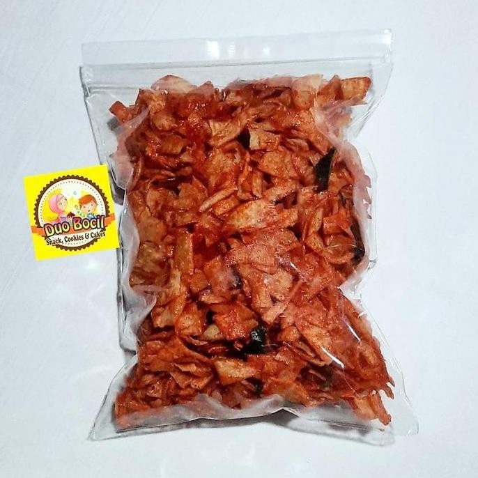 

HIW Keripik Singkong Mangleng Pedas Daun Jeruk - Duo Bocil Snack