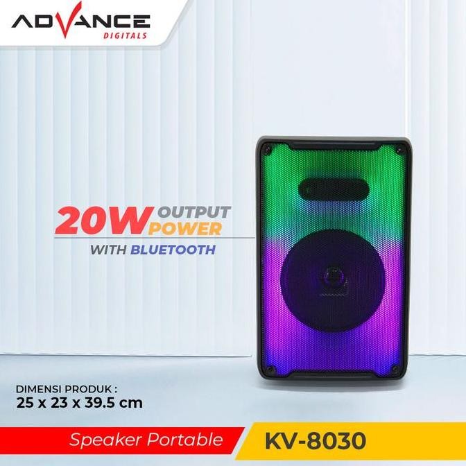 Speaker Bluetooth Advance Karaoke Meeting Speaker Portable Kv8030 New Stok