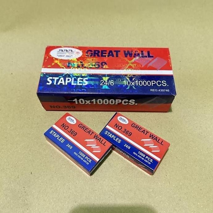 

Isi Staples Refill Stapler Great Wall No. 369 (Besar) Termurah