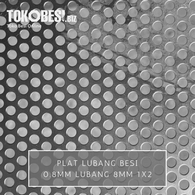 NEW!!! Plat Lubang Besi 0.8mm lubang 8mm 1x2