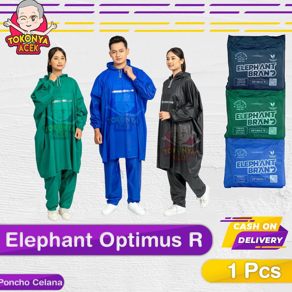 Elephant Jas Hujan Optimus R Poncho Lengan Celana - Jas Hujan Setelan Elephant Brand