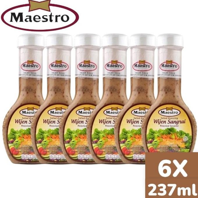 

Terlaris Maestro Saus Siram Wijen Sangrai 237 Ml X 6 Botol Bpom Halal Saos Selai Bahan Dressing Manis