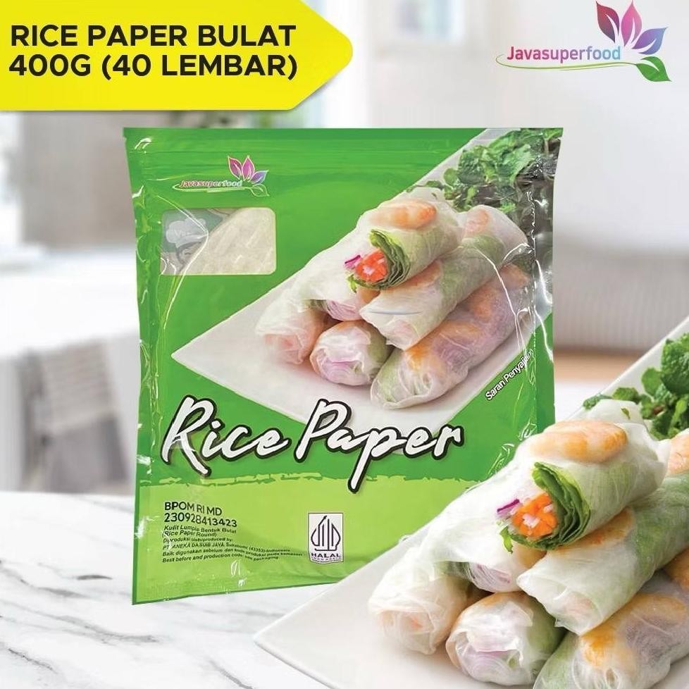 

Java Rice Paper Bulat 400gr (40 lembar) - Java Rice Paper Kotak 400gr (40 lembar) - Banh Trang High Quality Rice Paper - Kulit Lumpia Vietnam nUg