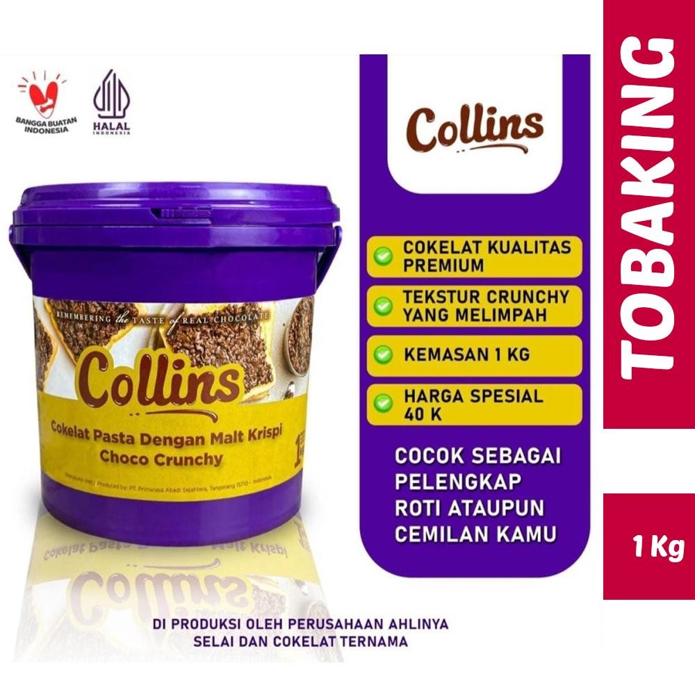 

Collins Dip Glaze Choco Crunchy 1kg Topping Cokelat Pasta Malt Krispi AST nUg