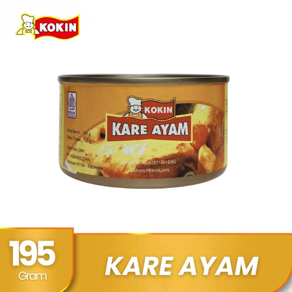 

Kari Kare Ayam Makanan Kaleng Lauk Instan Sekali Saji Halal 195 gram - Kokin nUg