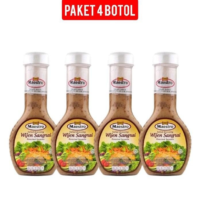 

Terlaris Salad Dressing Wijen Sangrai 237 Ml X 4 (Paket 4 Botol) Bahan Selai Halal Pumpkin
