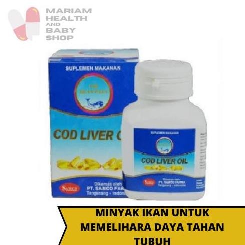 

Terlaris Samco Cod Liver Oil (Minyak Ikan) Isi 50 & 100 Kapsul | Samco Vitamin A Dan D | Cap Ikan Paus