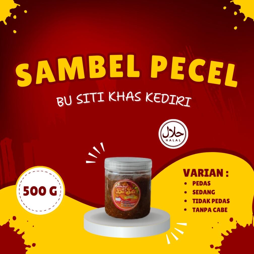 

500 GR SAMBEL PECEL BU SITI KHAS KEDIRI / SAMBEL KACANG KHAS KEDIRI / BUMBU PECEL KEMASAN TOPLES nUg