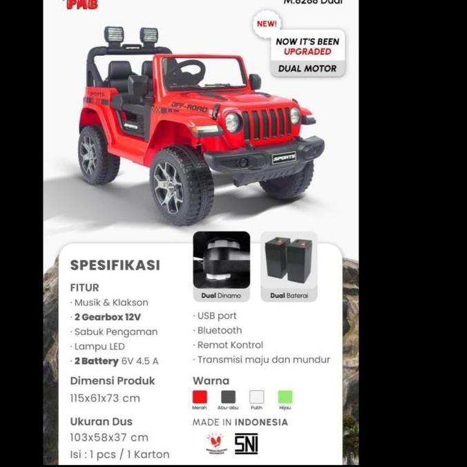 M-8288 Mobil Aki Jeep Off Road Pmb M8288 Remote