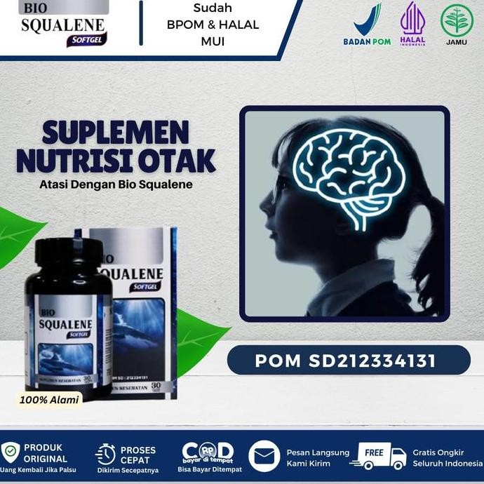 

Terlaris Bio Squalene - Suplemen Nutrisi Otak Daya Ingat Obat Pintar Alami Vitamin Otak Anak Dan Dewasa, Tingkatkan Kecerdasan Daya Ingat Dengan Bio Squalene Extra Minyak Hati Ikan Hiu