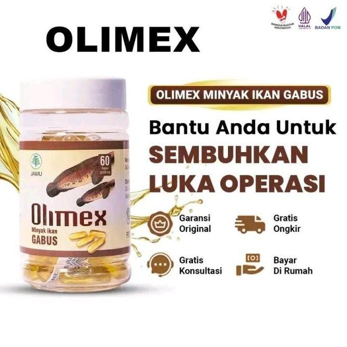 

Terlaris Olimex Asli Extra Ikan Gabus Isi 60 Kapsul Herbal Vitamin Kesehatan Solusi Untuk Mengeringkan Bekas Luka Pasca Oprasi Original