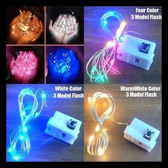 TERBARU BINTANG MAKMUR - LAMPU LED TUMBLR 1 METER 2 METER 20 LAMPU / LAMPU STRIP DEKORASI DENGAN BAT
