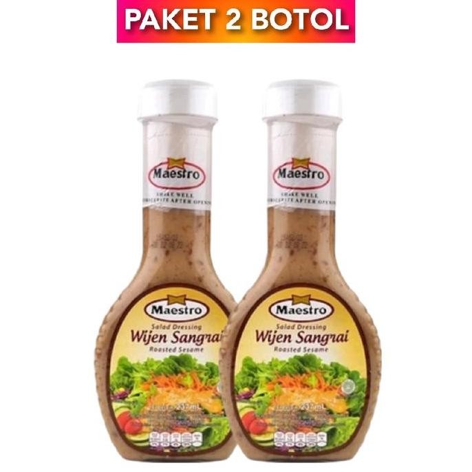 

Terlaris Sauce Maestro Salad Dressing Wijen Sangrai 237 Ml X 2 Kemasan Botol Bahan Selai