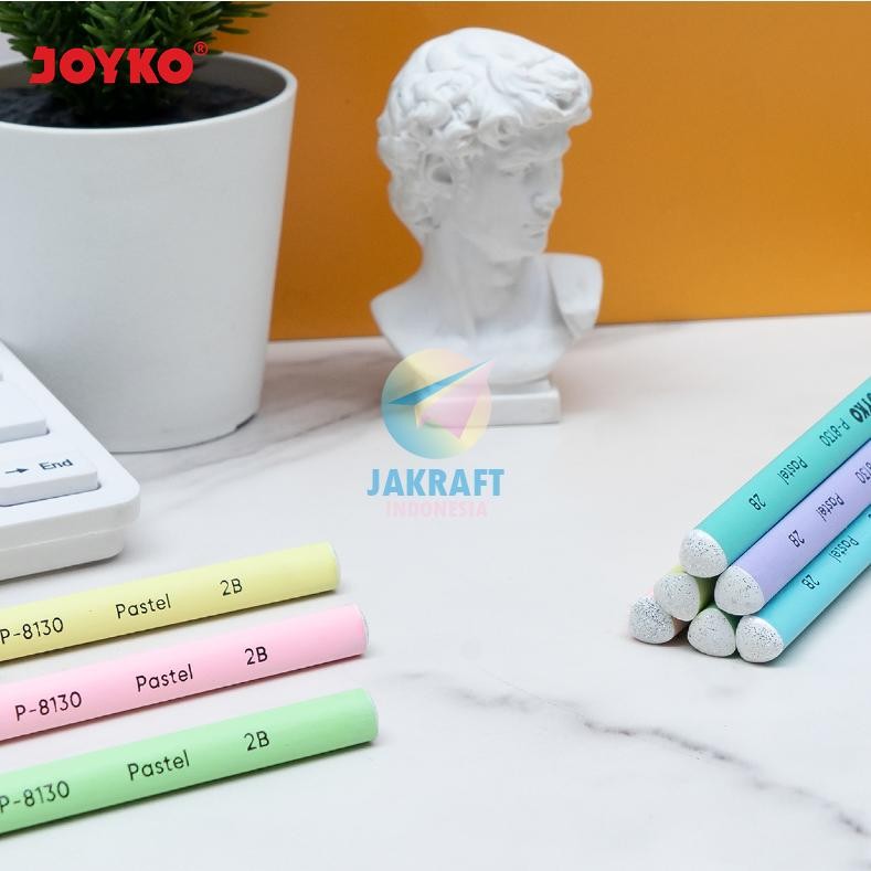 

RB (36 Pcs) Pensil Tulis 2B Warna Warni Pastel JOYKO P-8130 Souvenir Ultah Ulang Tahun Wedding Fancy