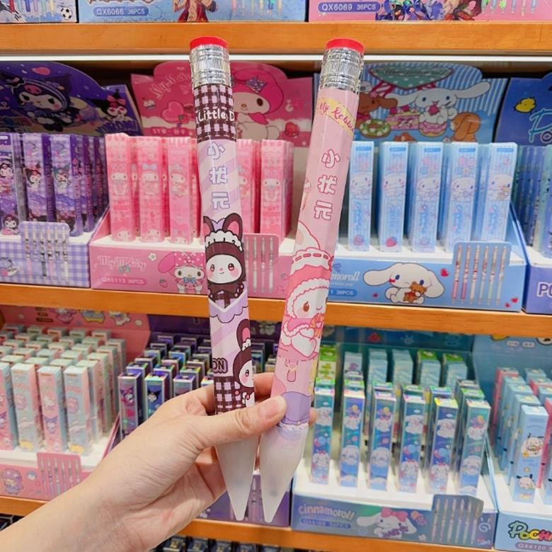 

RB 33CM Pensil Jumbo Sanrio Pensil Besar Cinnamorol Melody Kuromi Pompurin