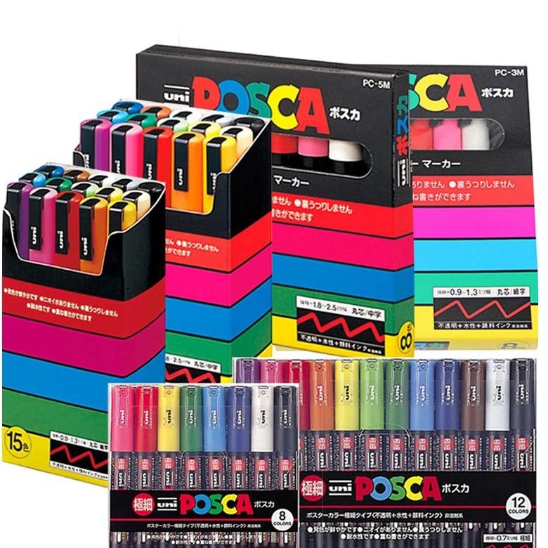 

Uni Posca Acrylic Marker Pen Set Waterproof Plumones Marcadores Art Supplies For Paint Drawing Pop Poster Graffiti Advertising