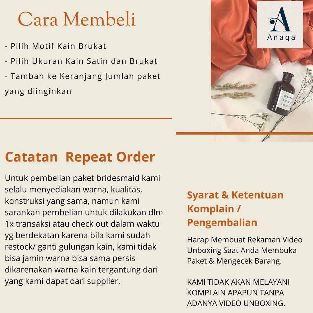 SY Paket Kain BRIDESMAID // Lamaran // Seragaman Keluarga // Wisuda Lengkap Satin Kebaya Brokat Warn