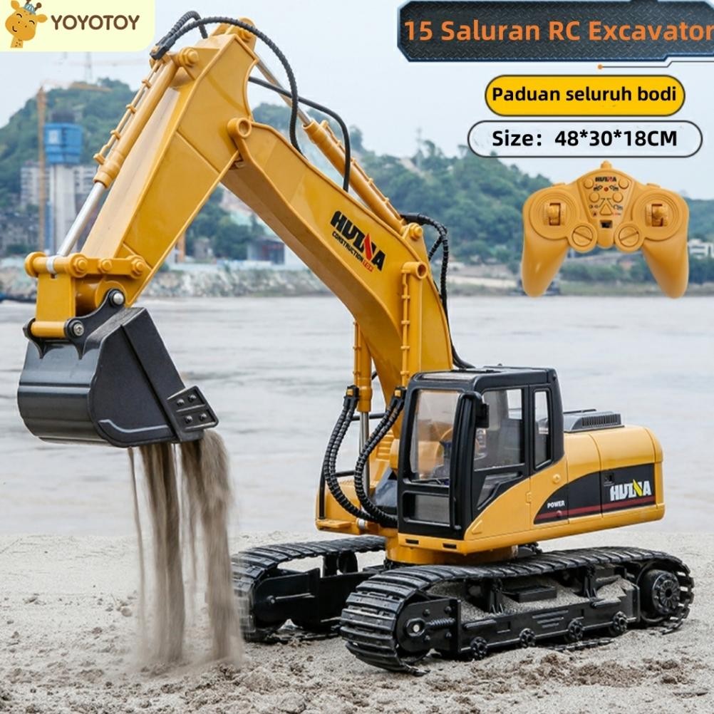 ''Terlaris" 1 Saluran Besar Excavator Remote Control 4 2.4Ghz Rc Beko Bahan Paduan Truk Penggali Set