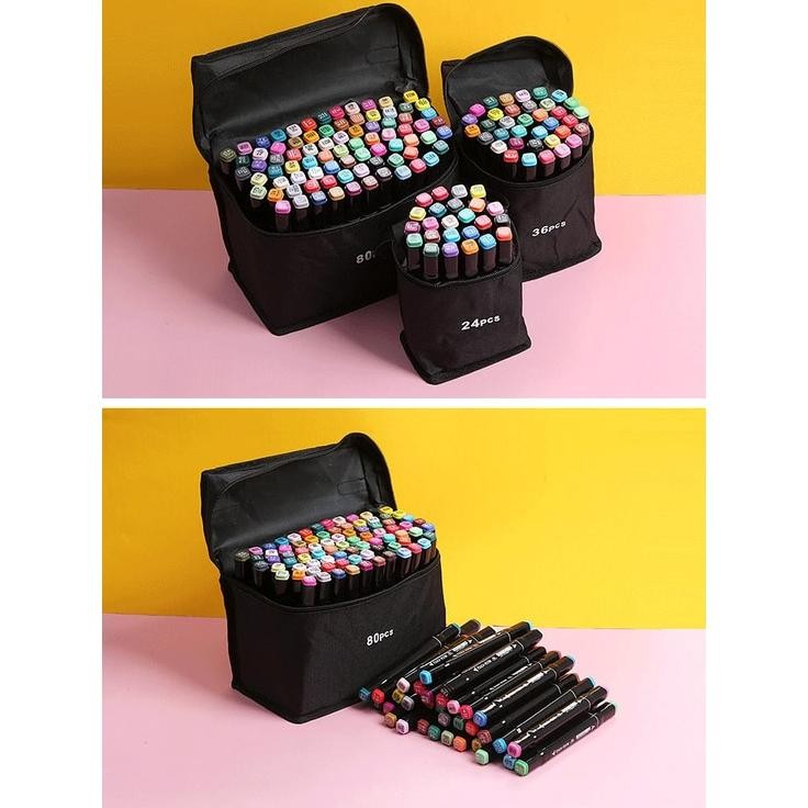 

RB WD TouchFive 120Pcs Warna Sketsa Spidol Umum General Marker Set Animation Markers / Sketch Twin Market Set Spidol