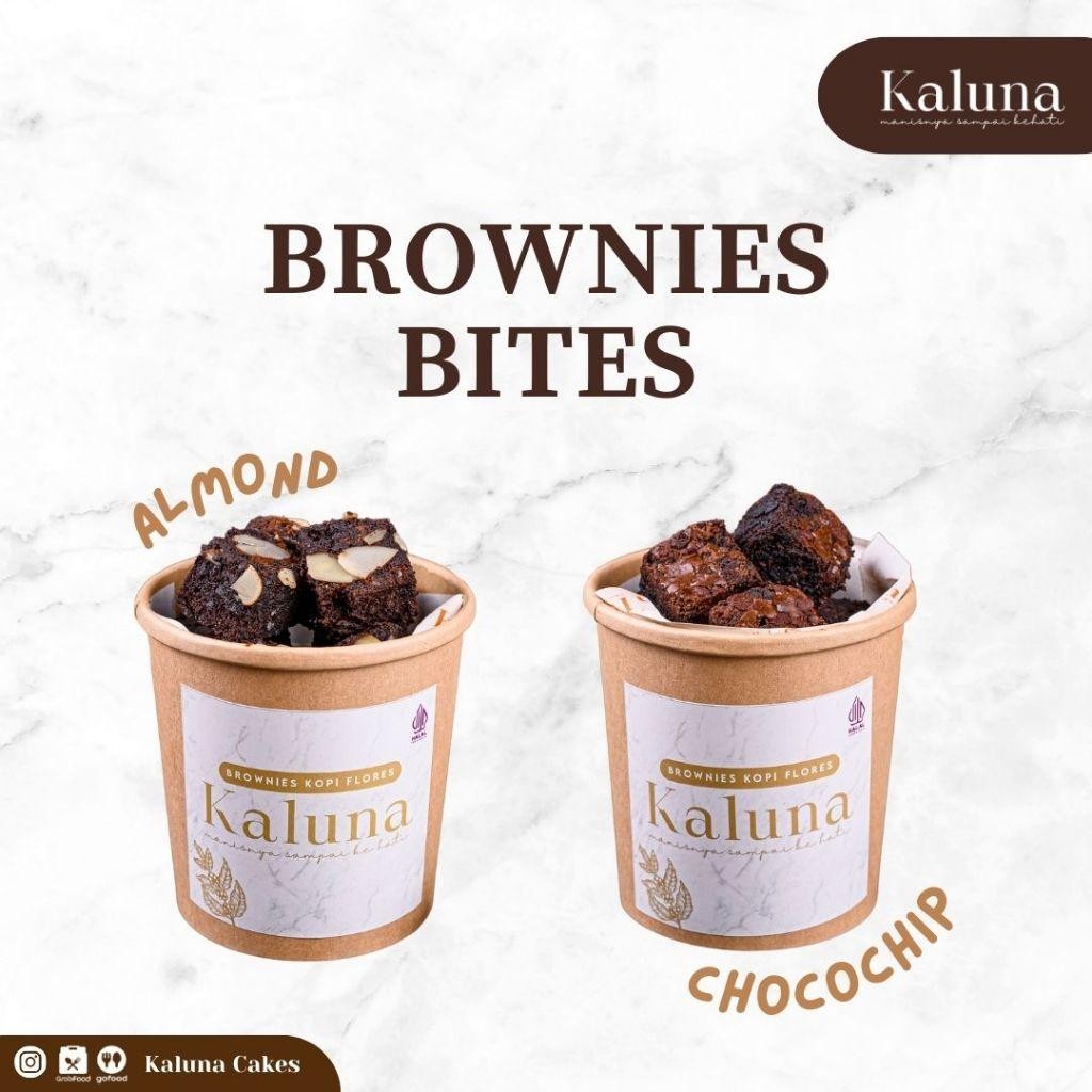 

NEW PRODUCT KALUNA CAKES - FUDGY BROWNIES BITES IN A BUCKET 16 OZ NATURES TOUCH.