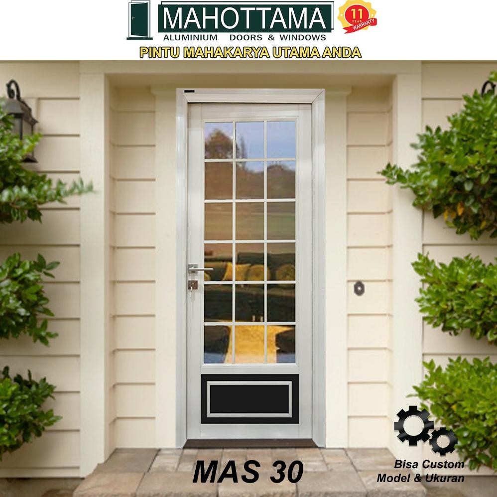 RADEN MAHOTTAMA - Pintu Rumah Kamar Tidur Kaca Kamar Mandi Aluminium 80 x 200cm Utama 1 Set Kunci Ha