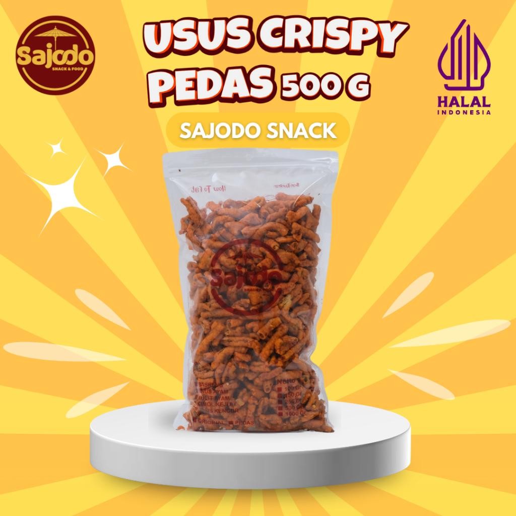 

NEW PRODUCT SAJODO SNACK - USUS AYAM CRISPY DAUN JERUK 500 GRAM NATURES TOUCH.