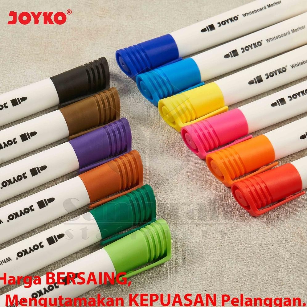 

RB Spidol Whiteboard Marker Joyko WMC 51 Isi 12 Warna / Spidol Set Bisa Hapus 12W Papan Tulis WMC-51