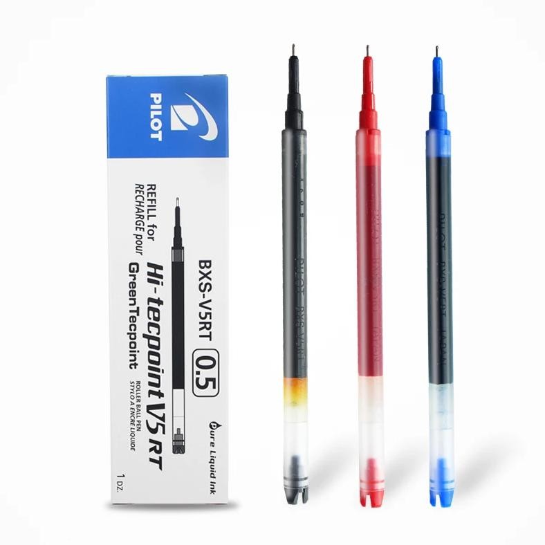 

Japan Original Pilot Bxs - V5Rt Press Pen Refill Cartridges For Bxrt-V5/Bx-Gr5 Hi-Tecpoint 0.5 Mm