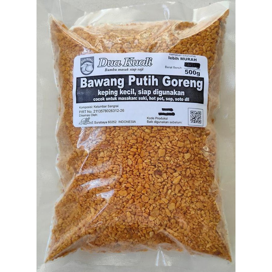 

monggo] Dua Kuali Bawang Putih Goreng Cincang Keping Kecil