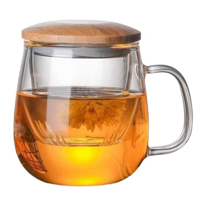 ------] Gelas Cangkir Teh Tea Cup Mug with Infuser Filter