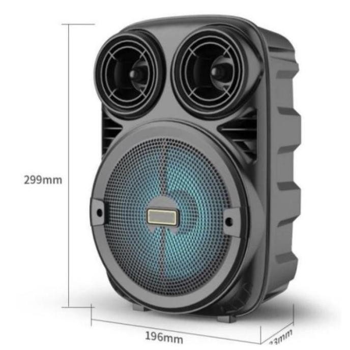 Mkc Kimiso Speaker Bluetooth Portable 6'8 Inch Kimiso Km-3381 // Mkc-338 Plus Mic X-Bass Wireless Ne