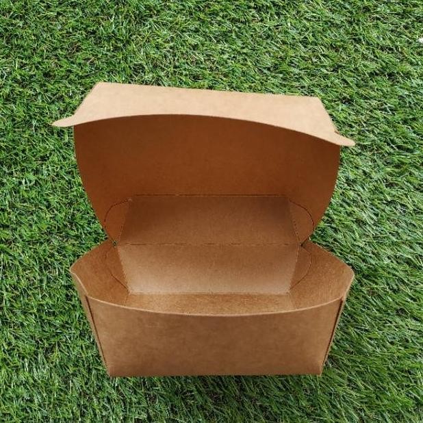 

Ew64 At43 @25 Pcs Wadah French Fries Burger / Brown Kraft Paper Murah