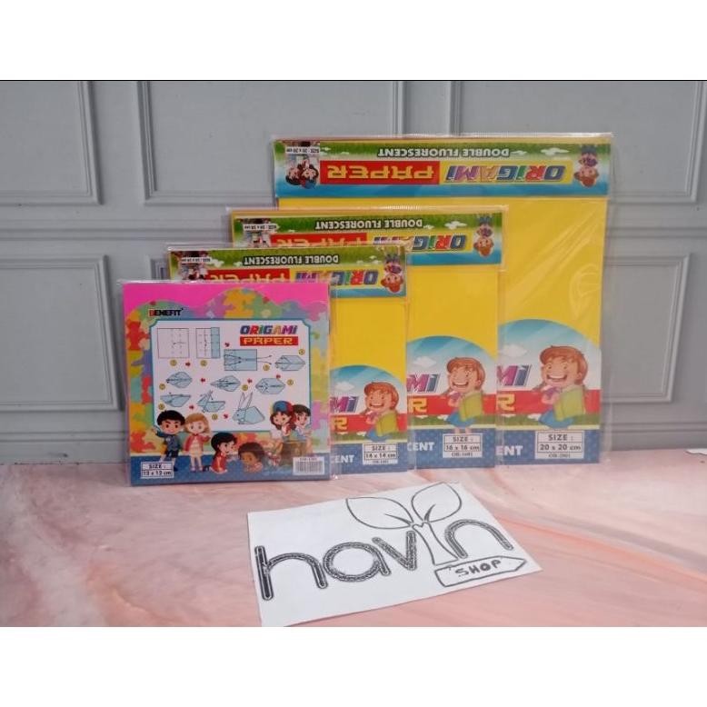 

''Terlaris" Origami Kertas Lipat 2 Sisi Warna Cerah (20 Lembar) Murah