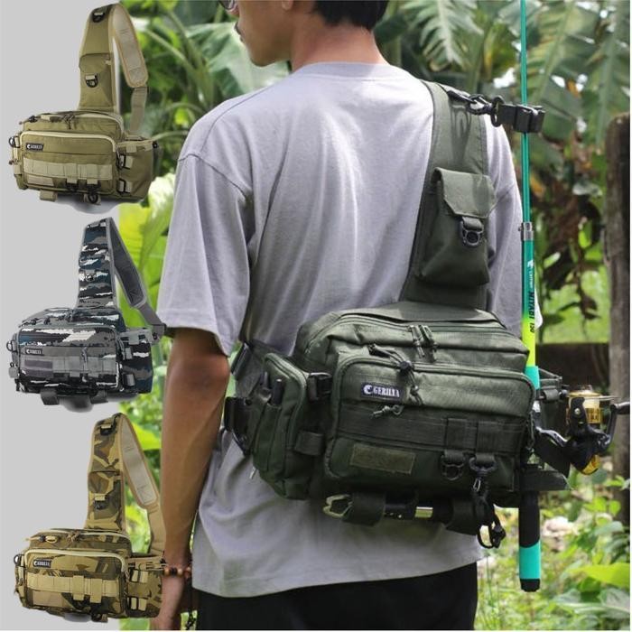 Tas Pancing Tas Mancing Selempang Tactical Army,Tas Selempang Multifungsi Original Dan Terpercaya