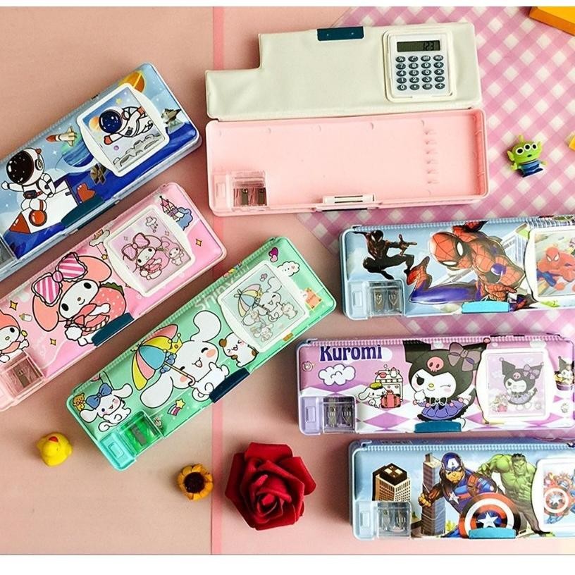 

Big Sale Kotak Pensil Ada Kalkulator/Pencil Case Kalkulator/Tempat Pensil Magnet Kalkulator