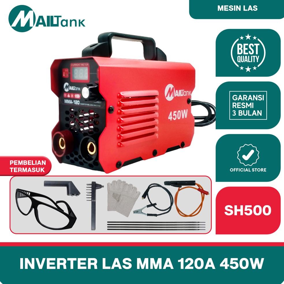 RADEN Mailtank SH500 mesin las 450 Watt MAILTANK Inverter Welding Machine Travo Las MMA-120A Mesin T