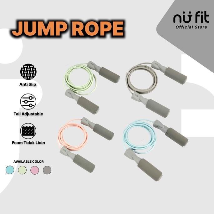 Nu - Fit  - Tali Skipping - Skipping Premium - Skipping Jump - Lompat Tali  - Foam Jump Rope - Skipp