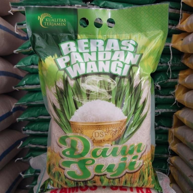 

Beras 5kg Daun Suji Rojolele Bunga Kembang Fres Baru