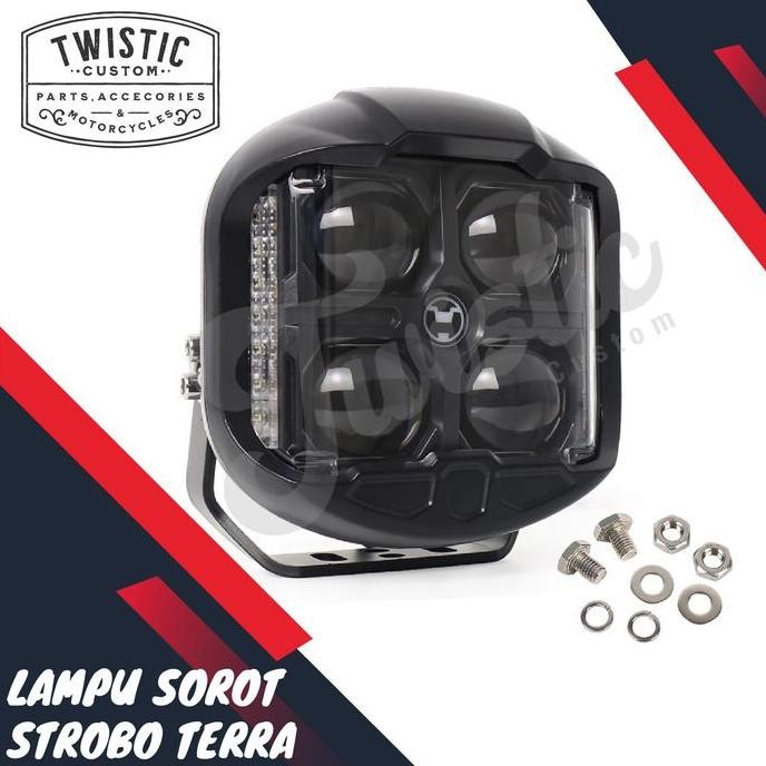 Lampu Tembak Kabut Sorot LED Strobo Terra Mobil Jeep Katana Motor