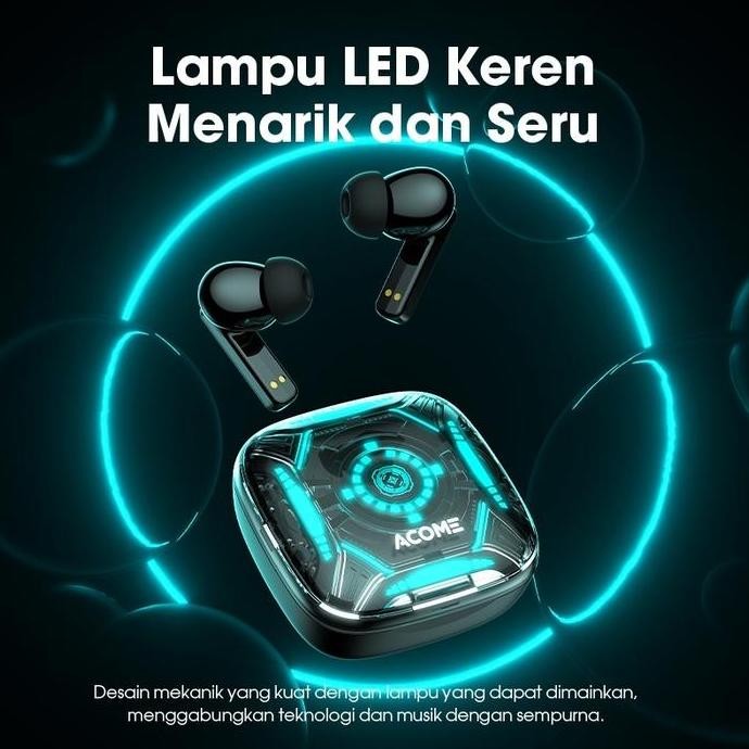 Acome Inpods At07 Tws True Wireless Earbuds Headset Bluetooth 5.4 Rgb Enc Anc Ipx4 Gaming Earbuds Ne