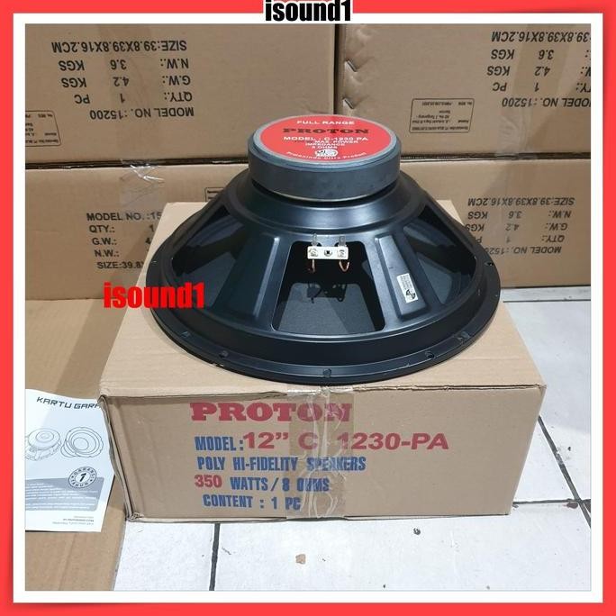 Speaker Komponen Proton 12 Inch C-1230Pa C1230Pa C 1230Pa C 1230 Pa Full Range Original High Quality